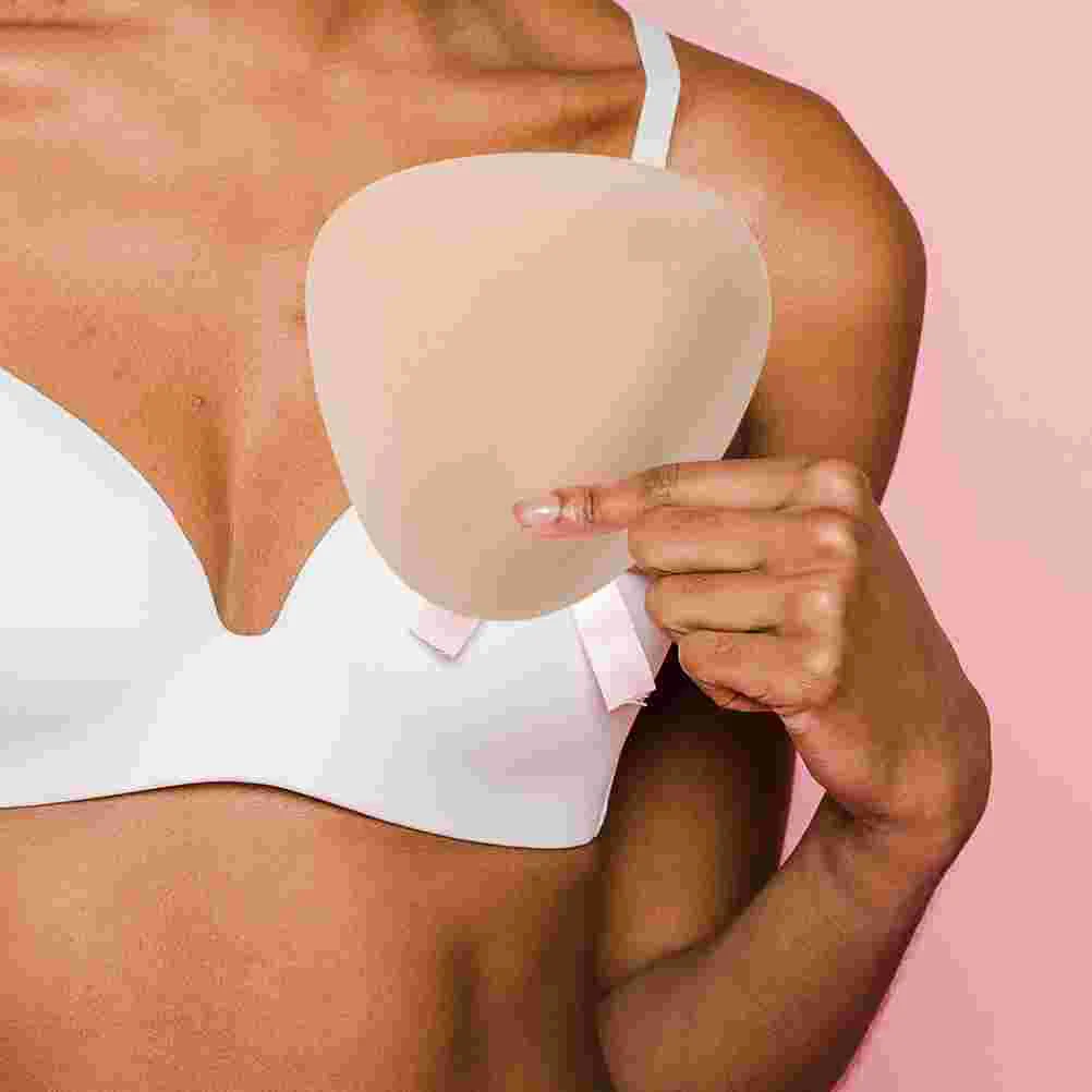 

2 Pcs Padding Bras Triangular Sponge Prosthetic Breast Prosthesis Mastectomy Breathable Inserts Pads High Viscosity Miss