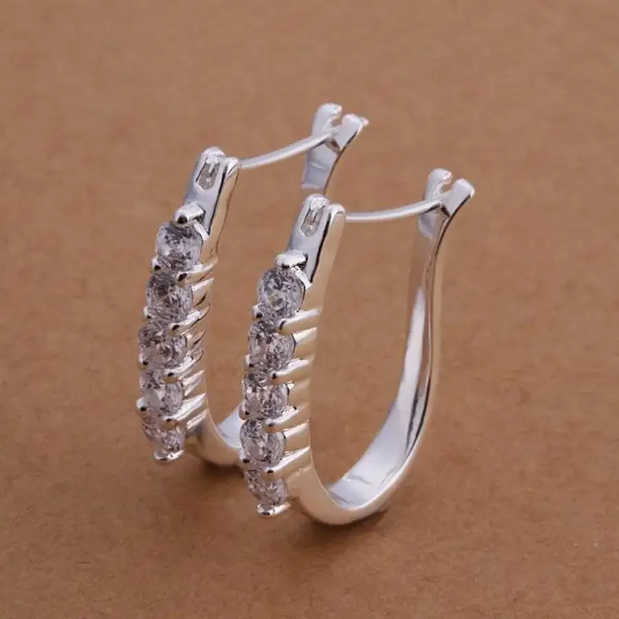 

Retro Elements Elegant Gorgeous Design Silver Color Earring Crystal Women Lady Wedding Jewelry Free Shipping Cute