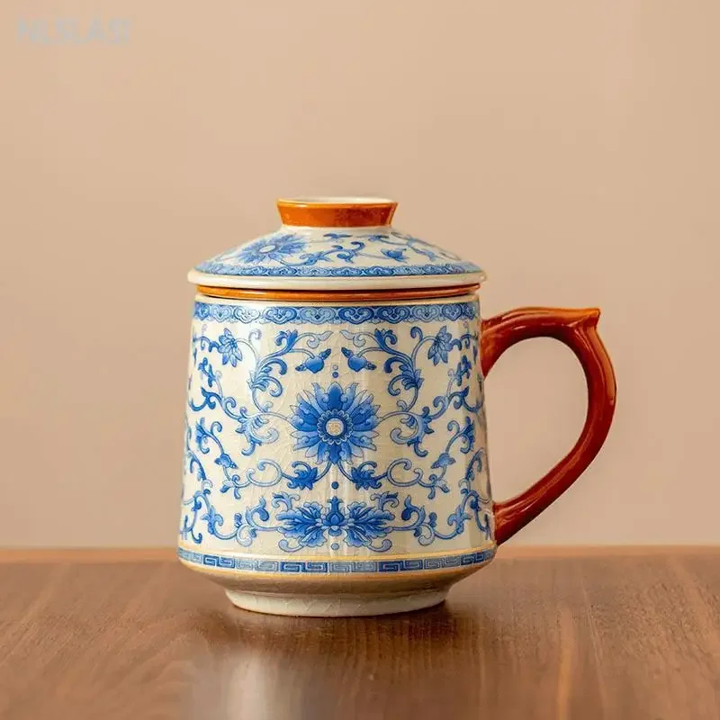 

Синяя и белая чайная чашка NLSLASI 430 мл