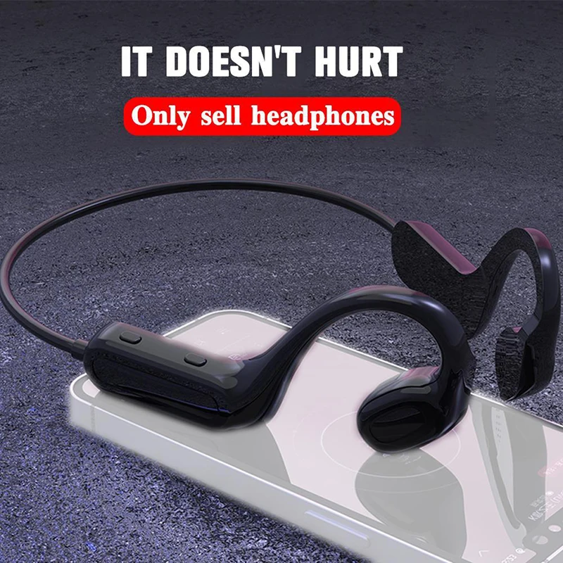 

Wireless Headset Waterproof 300mah Bone Conduction Headphones Bluetooth-compatible Sweatproof Earbuds Sports Earphones