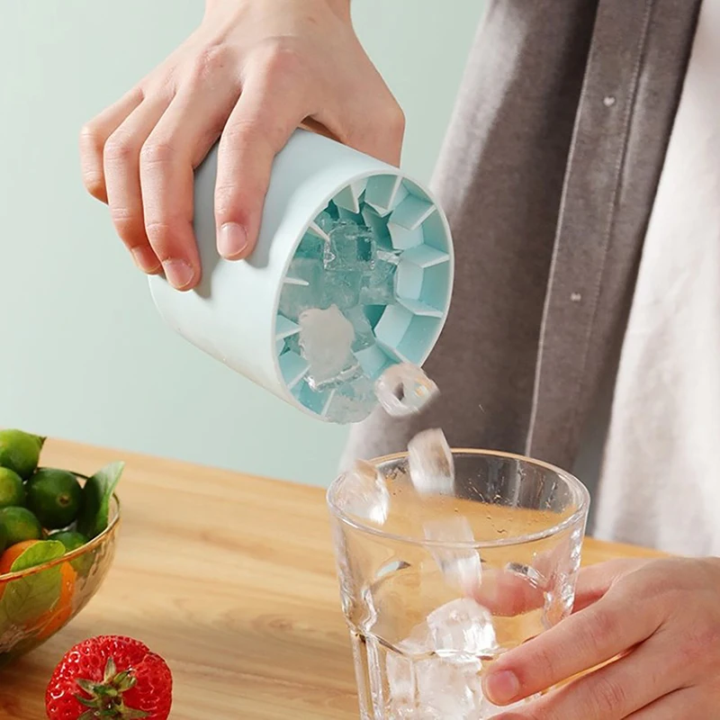 

Ice Bucket Cup Mold Ice Cubes Tray Food Grade Quickly Freeze Silicone Ice Maker Creative Design Ice Bucket Whiskey Beer Maker