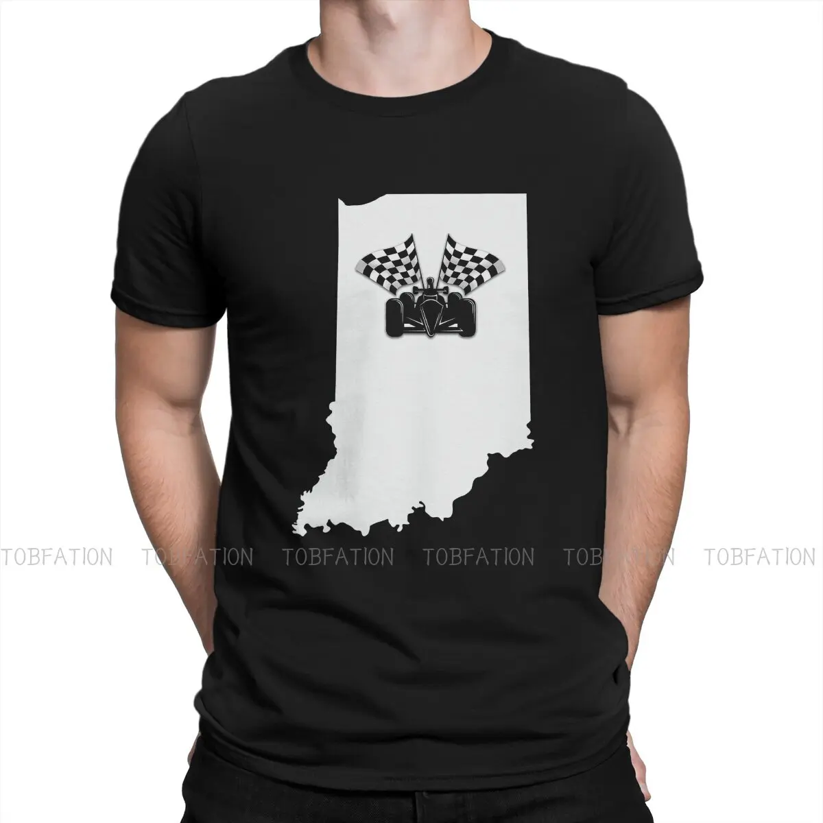 

Мужская хипстерская футболка из натурального хлопка, с принтом 500-Mile Race, 100%