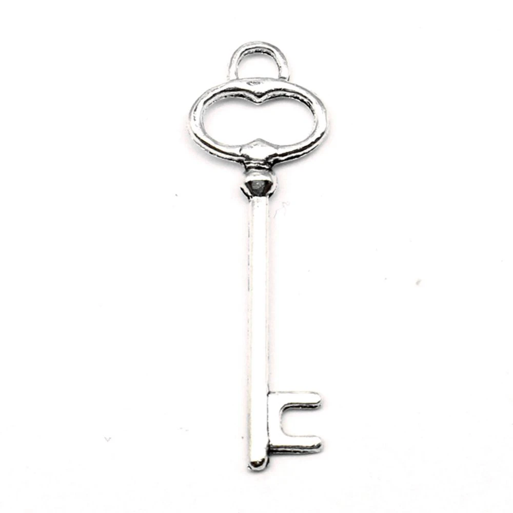 

100pcs Wholesale Jewelry Lots Keys Charms Pendant Supplies For Jewelry Materials 13x40mm
