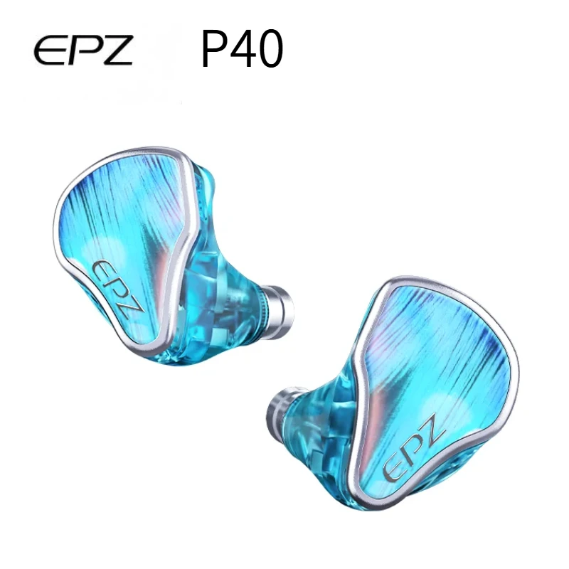 Фото Наушники-мониторы EPZ P40 PZT 2DD+1 с планарными керамическими излучателями, проводные внутриканальные Hi-Fi наушники с разъемом 3.5+4.4 мм и сменным кабелем №1