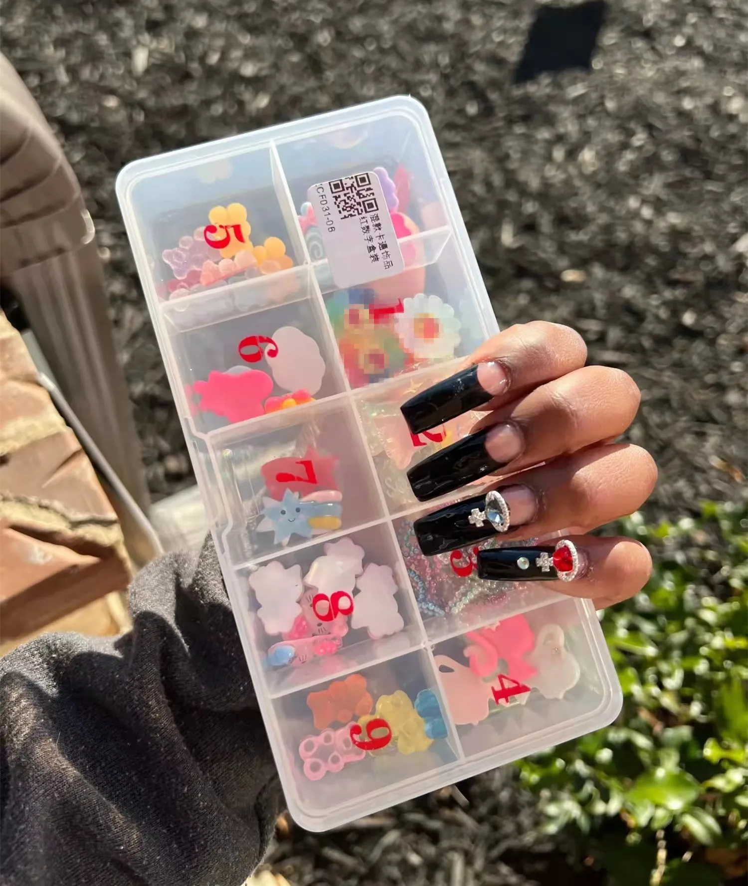 

2022 NEW Kawaii Nail Charms Kit Plentiful Charms BOX 3D Cute Nail Resine Gems Bundles for Nail Art Shoes/Phone Case Sticker