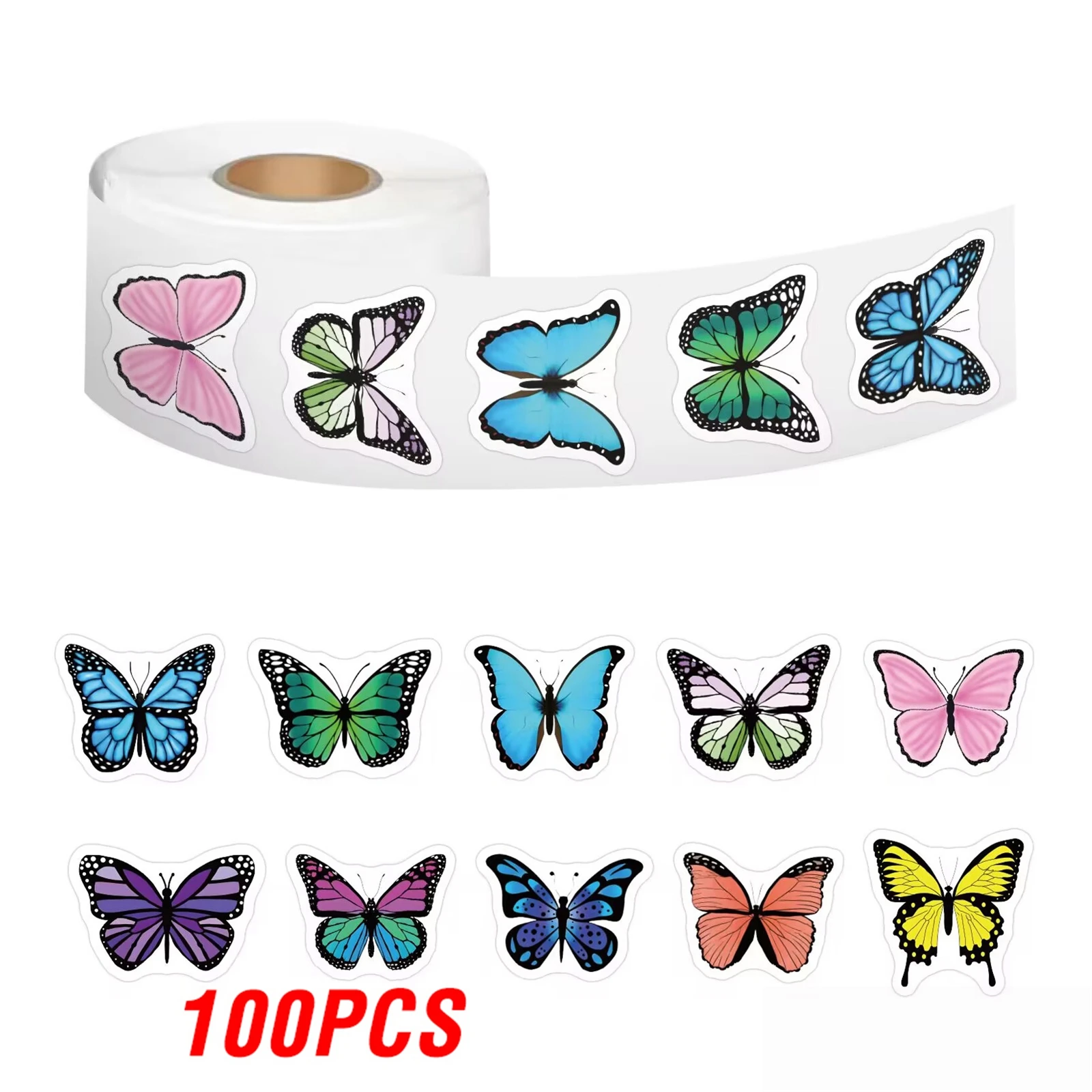 

Набор бумажных наклеек бабочки 100-500 шт