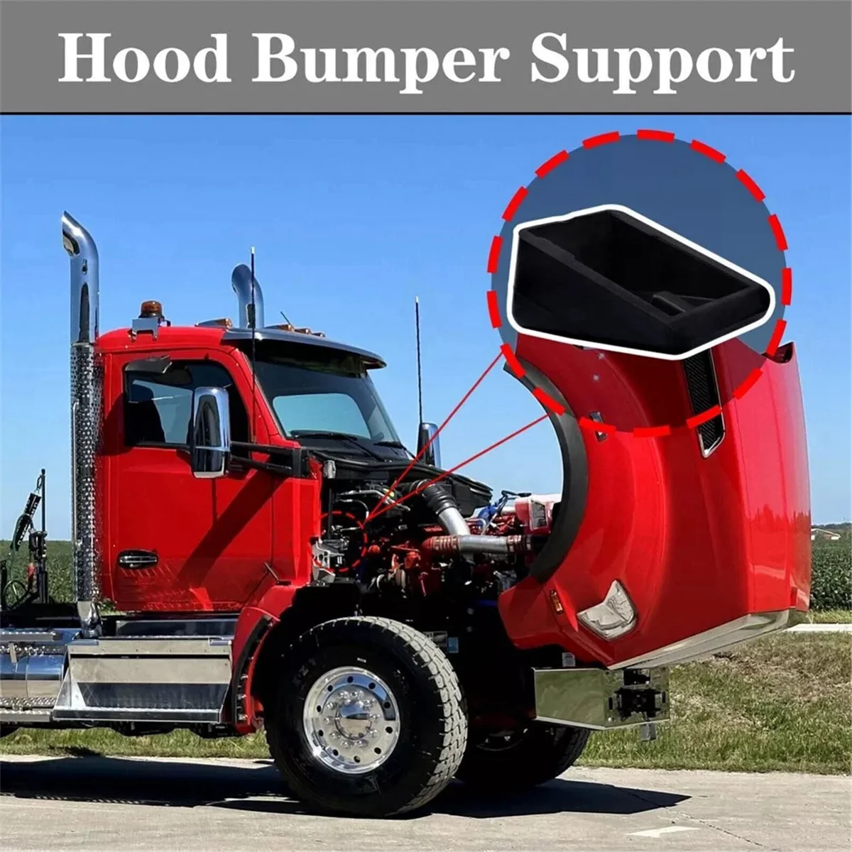 2 шт. L85-6081 M75681 Поддержка бампера капота для Peterbilt 567 579 Kenworth T680 T880