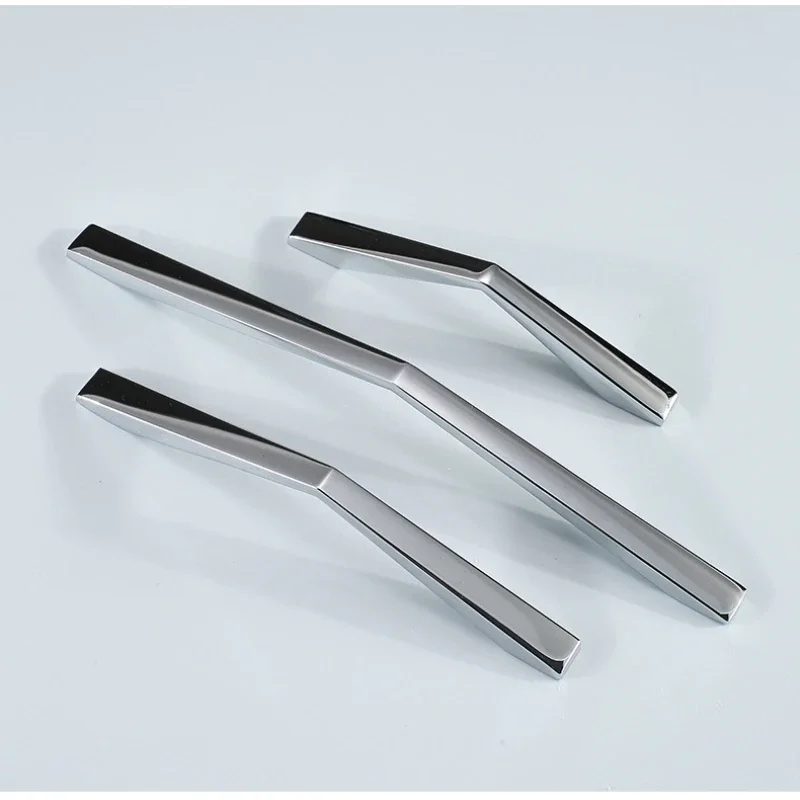 Современные дверные ручки и для кухонного шкафа яркая хромированная мебельная