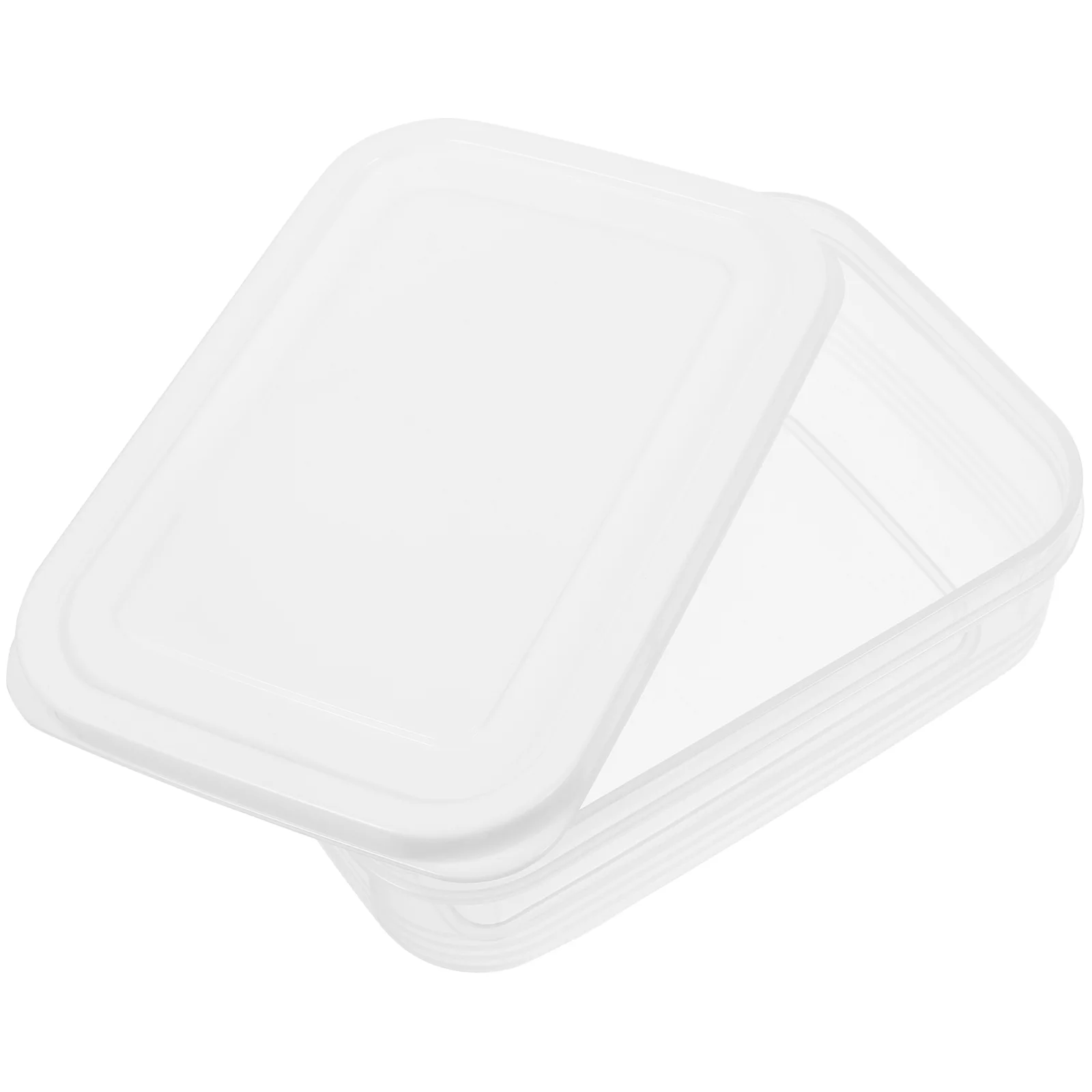 

Refrigerator Storage Box Containers Fridge Organizers Lids Rectangle Bins Stackable White