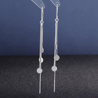 luxury s925 sterling silver earrings long tassel round brand earrings earrings for women jewelry