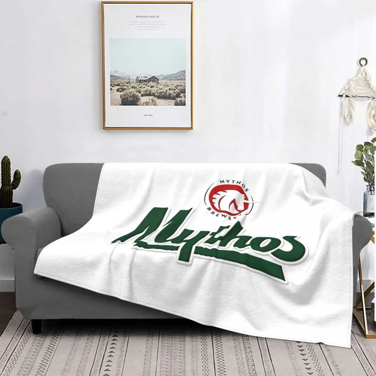 

Mythos-Manta de cerveza a cuadros, colcha para cama, sofah, cama, 90 mantas de lana