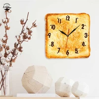 12 inch toasted bread modern kitchen wall clock fashion personalized wall clock creative home decoration living room wandklokken