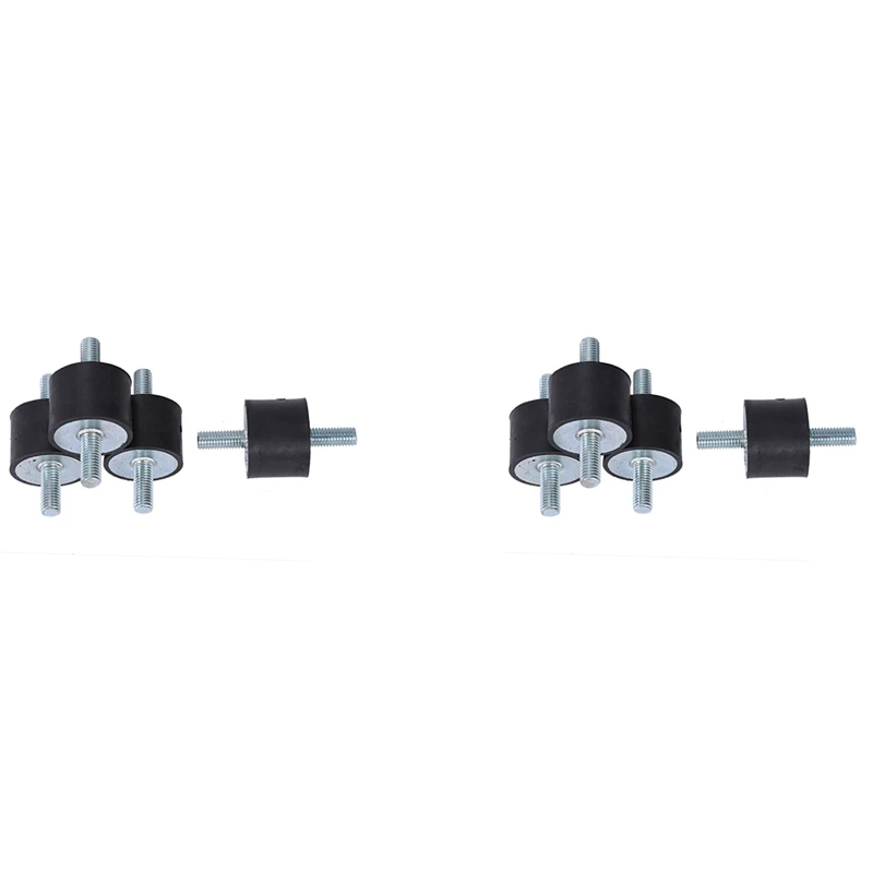 

8 Pieces M10 Rubber Shock Absorber Double External Thread Rubber Anti-Vibration Vibration Isolator Durable