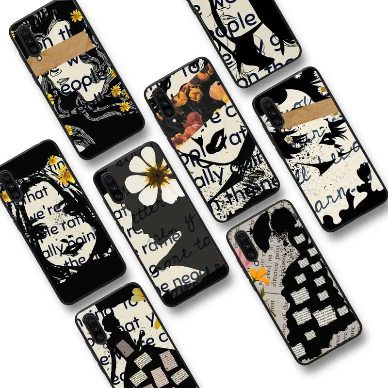 

flower Girl Sketch on paper Phone Case For Xiaomi 9 mi8 F1 9SE 10lite note10lite Mi8lite xiaomi mi 5x