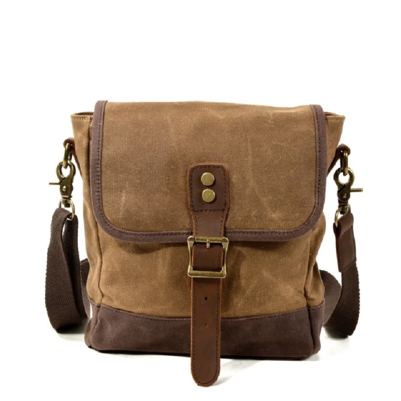 

Casual For 2020 Bags Leather Unisex Messenger Bags Bag Men Shoulder Bag Military Crossbody Canvas Vintage Travel Oil Wax