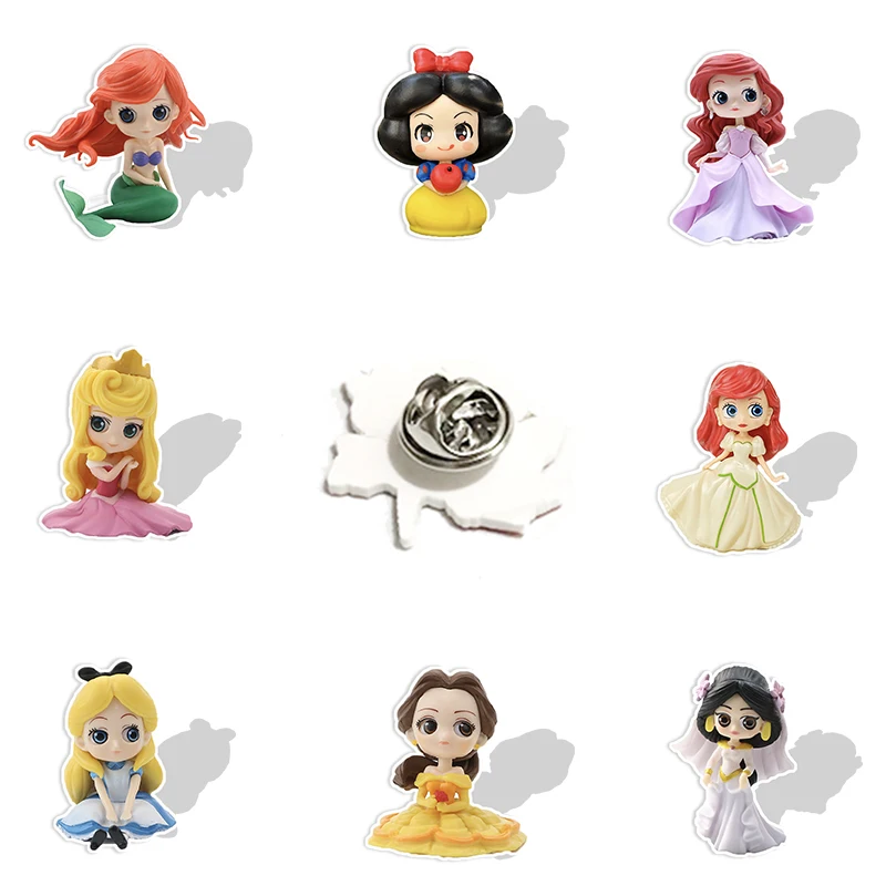 

Disney Cute Ariel Princess Cartoon Lapel Pins Epoxy Resin Badges Brooches Trend Fashion for Decoration Accessories Jewelry MK320