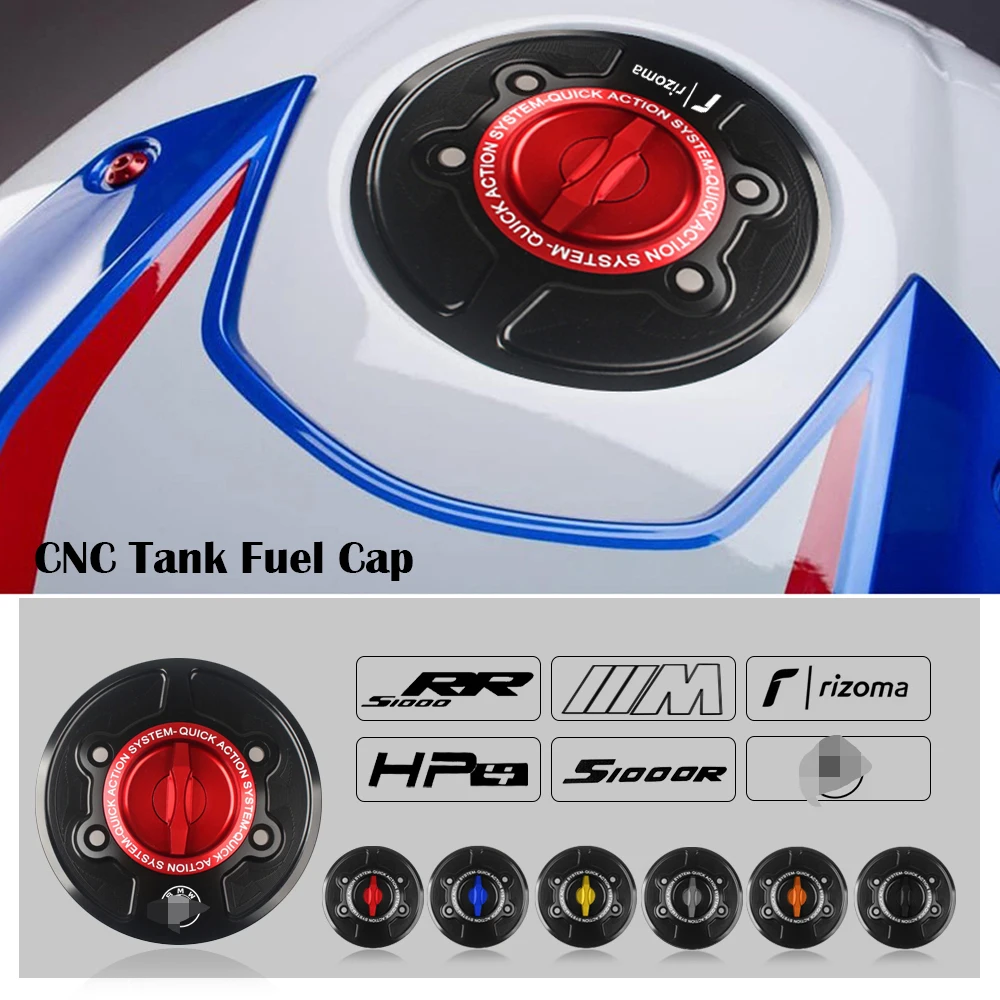 

for BMW S1000RR S1000R HP4 M1000RR M Power R1200GS R1200 Keyless Racing Quick Release Motorcycle Tank Fuel Caps Case Gas Cover