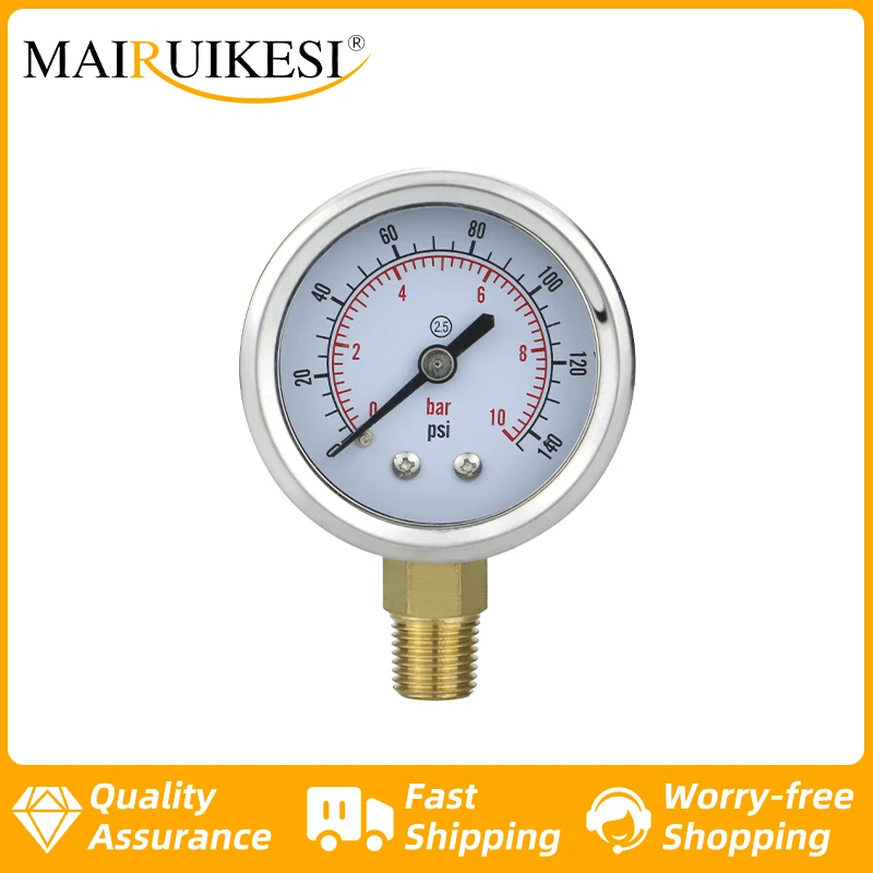 Grade 2.5% Precision Pressure Gauges 50mm Stainless Steel 1/