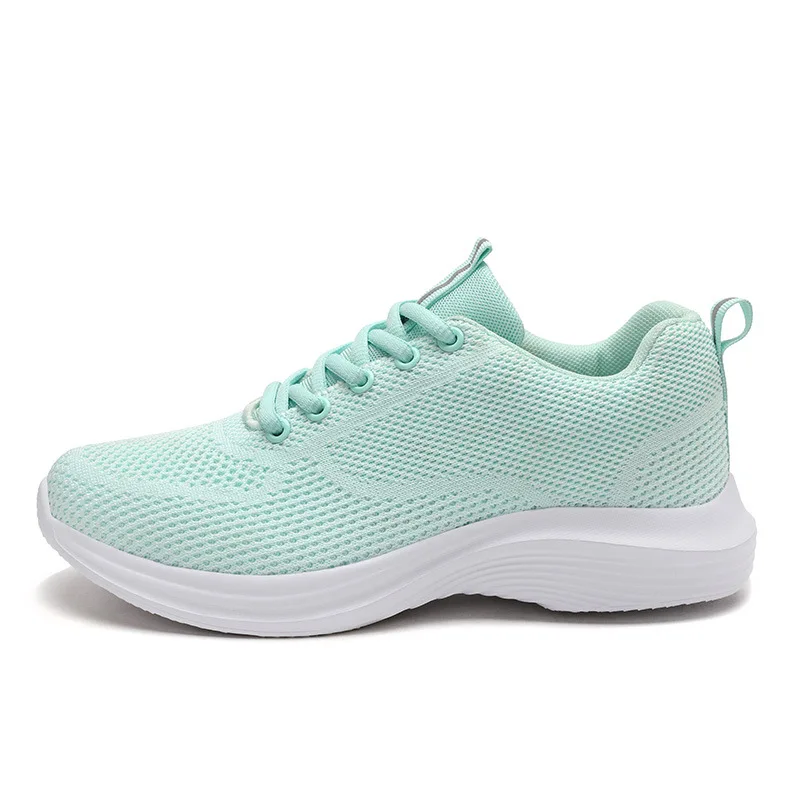

2022 Mesh Sneakers Shoes Spring New Blue Shoes Women Summer Breathable Sneakers Casual Lace Up Black Female Girl Flats