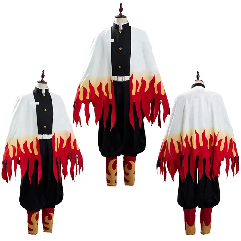 Новый костюм для косплея аниме Rengoku Kyoujurou кимоно униформа