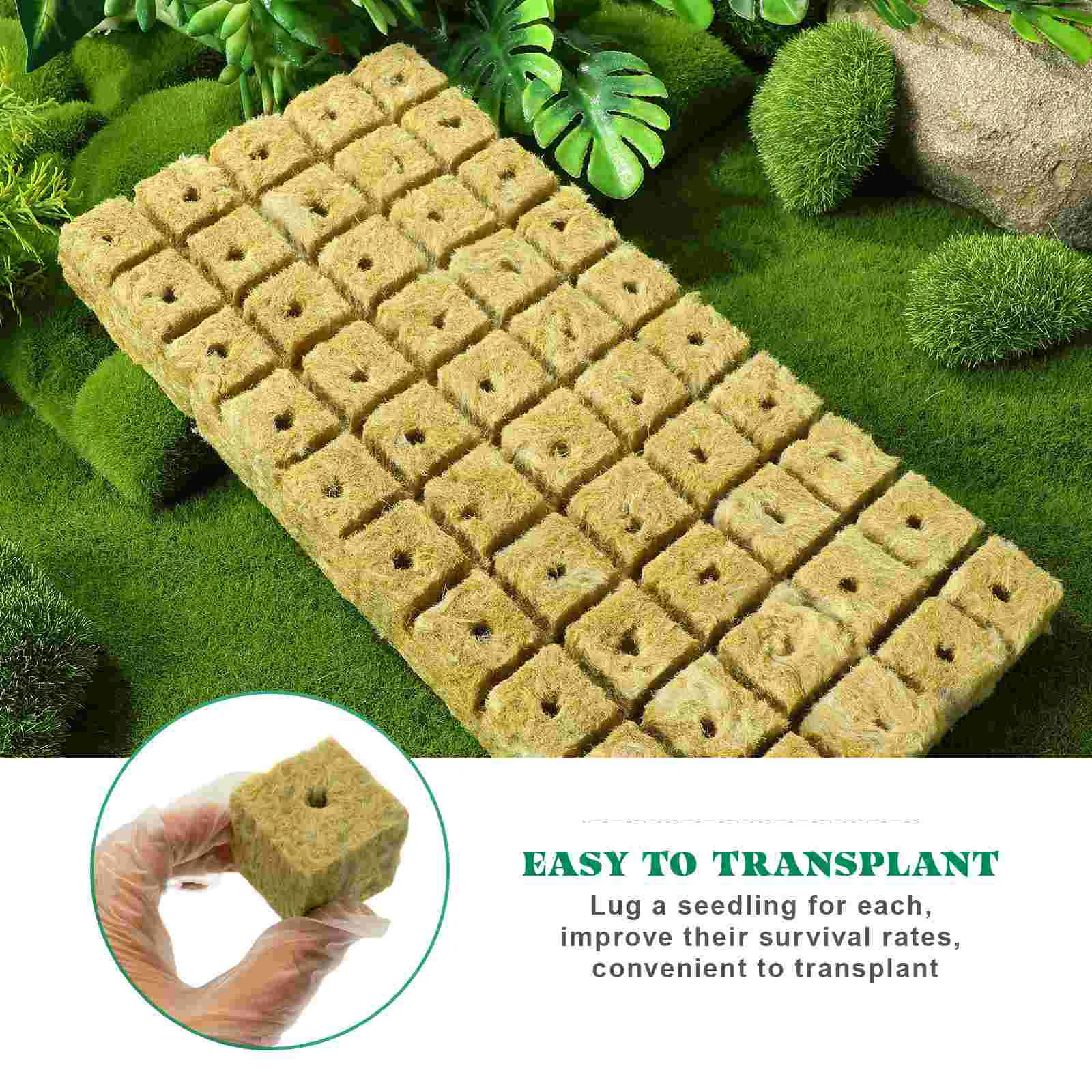 100 шт. Peat Care Gardenrock Woolasbestos Perlite для растений кубики выращивания пробки гидропонные