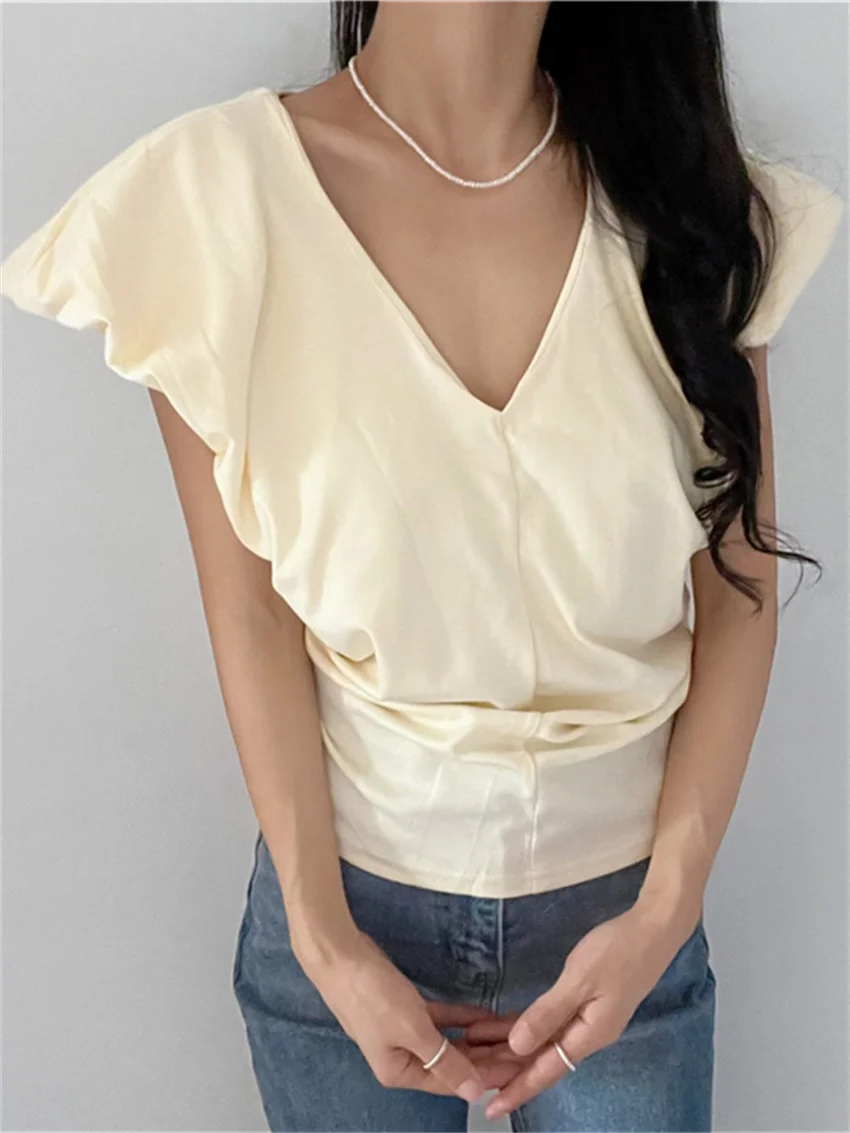 PLAMTEE 2023 нежные блузки женские шикарные модные летние офисные дамские приталенные