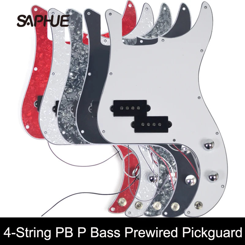 

4-String PB P Bass Prewired Loaded Pickguard Scratch Plate with Pickup for 4 Strings P Bass Multi Colour