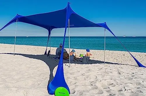

Тент навесной солнцезащитный UPF50 + портативный легкий открытый пляжный тент. Легкая установка, Пляжная палатка, Солнцезащитный укрытие, высота 7 футов