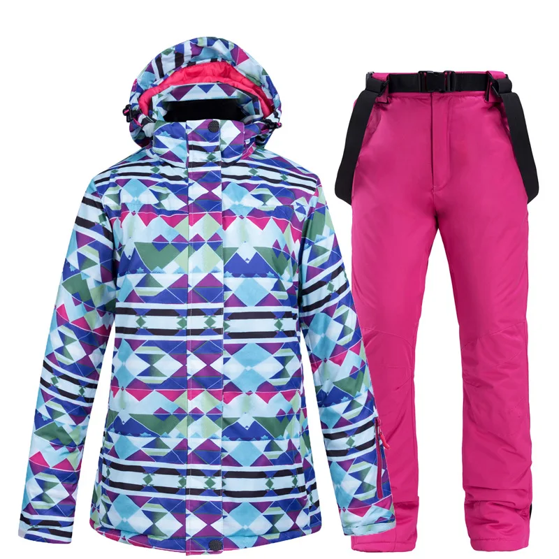 

Женский лыжный костюм, водонепроницаемая ветрозащитная дышащая теплая зимняя одежда для катания на сноуборде, зимняя одежда, женский комбинезон