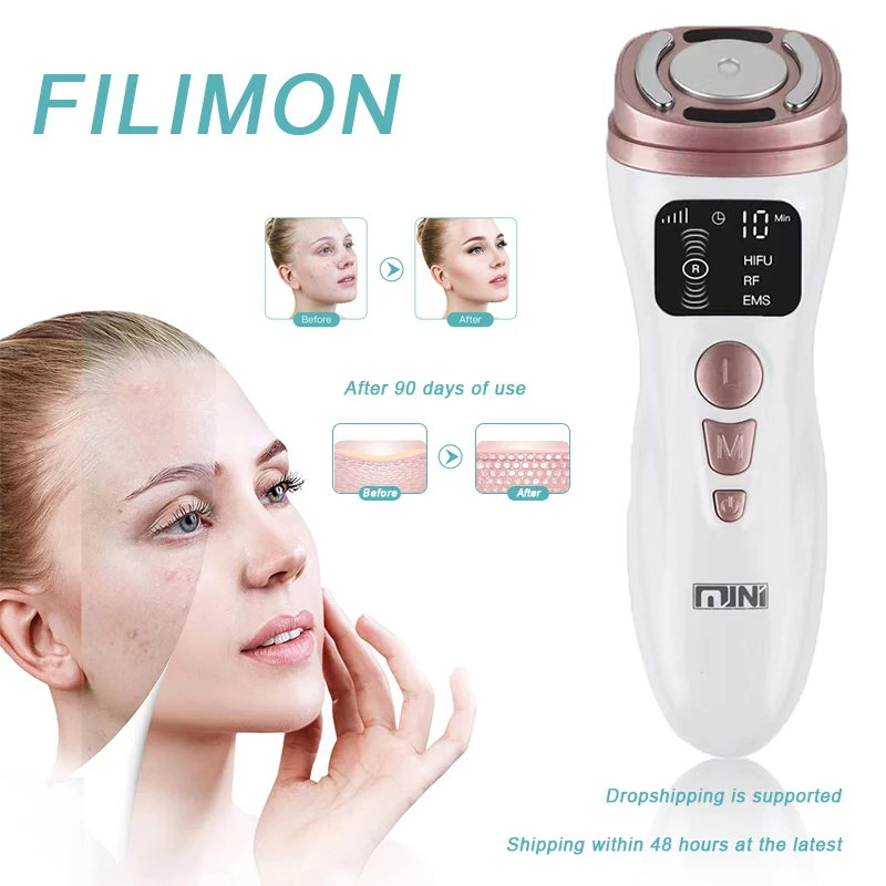 MINI HIFU Ultrasonic Knife Lifting Firming Face Massager Skin Care EMS Micro-Current Anti-Wrinkle Tool Facial Beauty Instrument