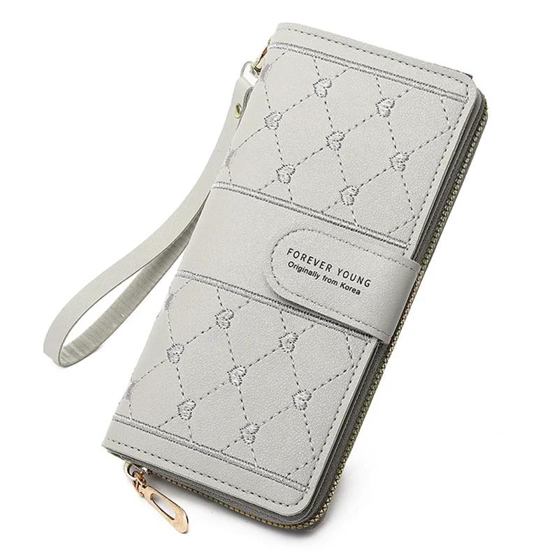 Новый женский кошелек длинный на молнии модный простой большой емкости