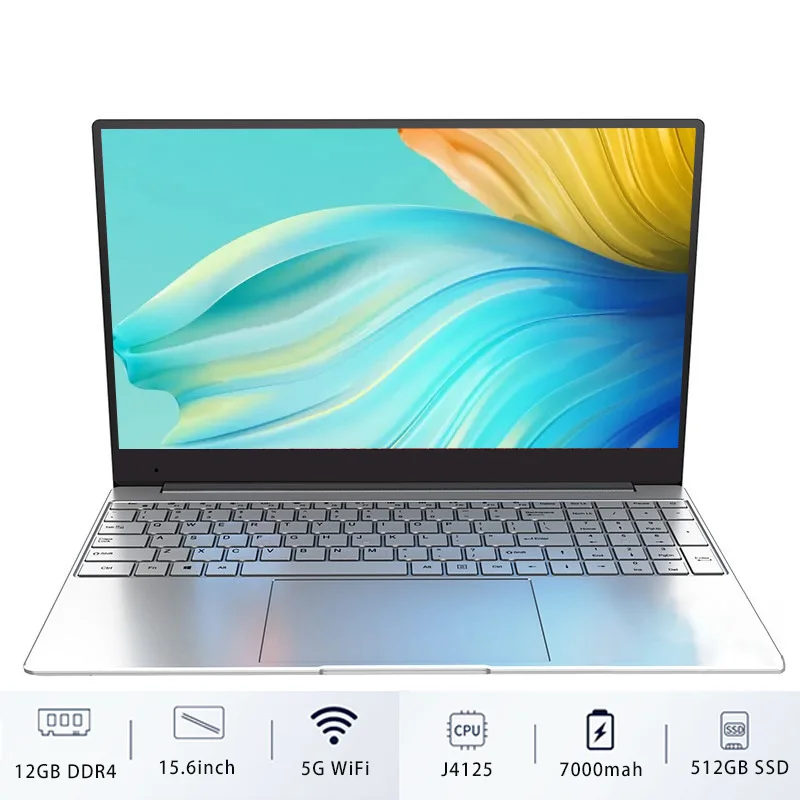 

15.6Inch FHD IPS Cheap-Laptop 12GB RAM 1T/512/256/128GB SSD Windows10/11 Gaming Laptop With Fingerprint Backlit BT4.0 Dual WiFi