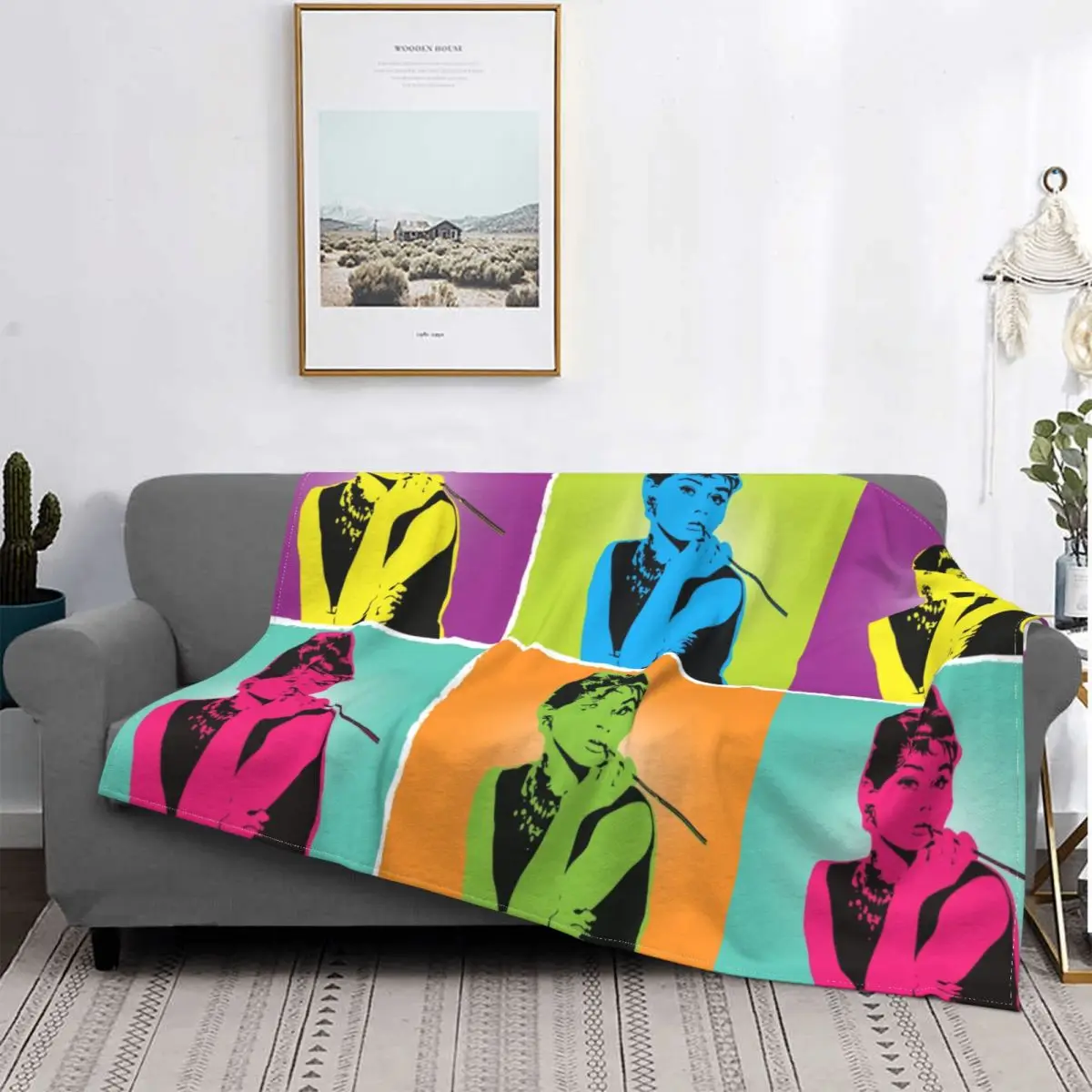 

Одеяло Miss Одри Хепберн в стиле поп-арт, мягкое Фланелевое флисовое теплое покрывало с 3D принтом, для офиса, постельные принадлежности