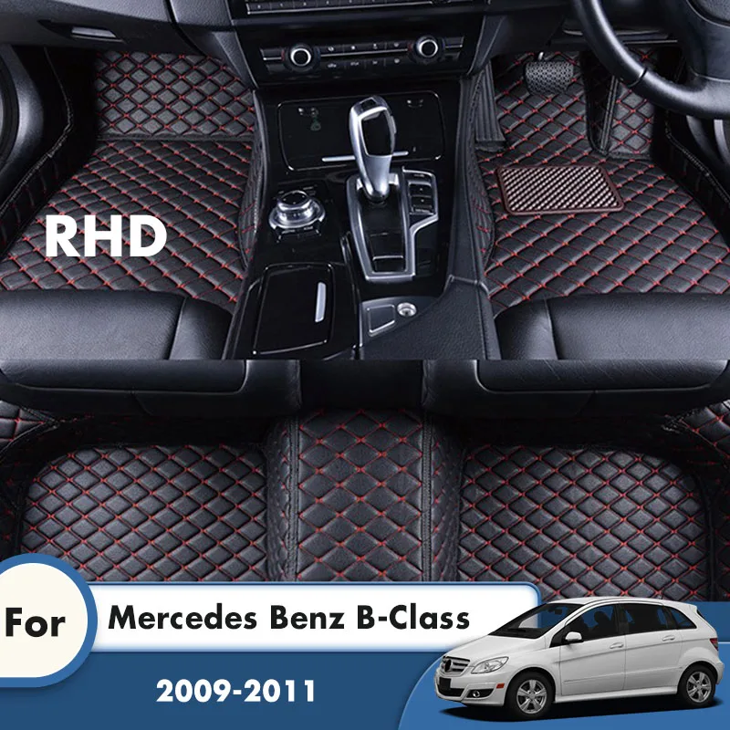 

RHD Carpets For Mercedes Benz B-Class 2011 2010 2009 Car Floor Mats Foot Pads Custom Accessories Interior Front And Rear Rugs