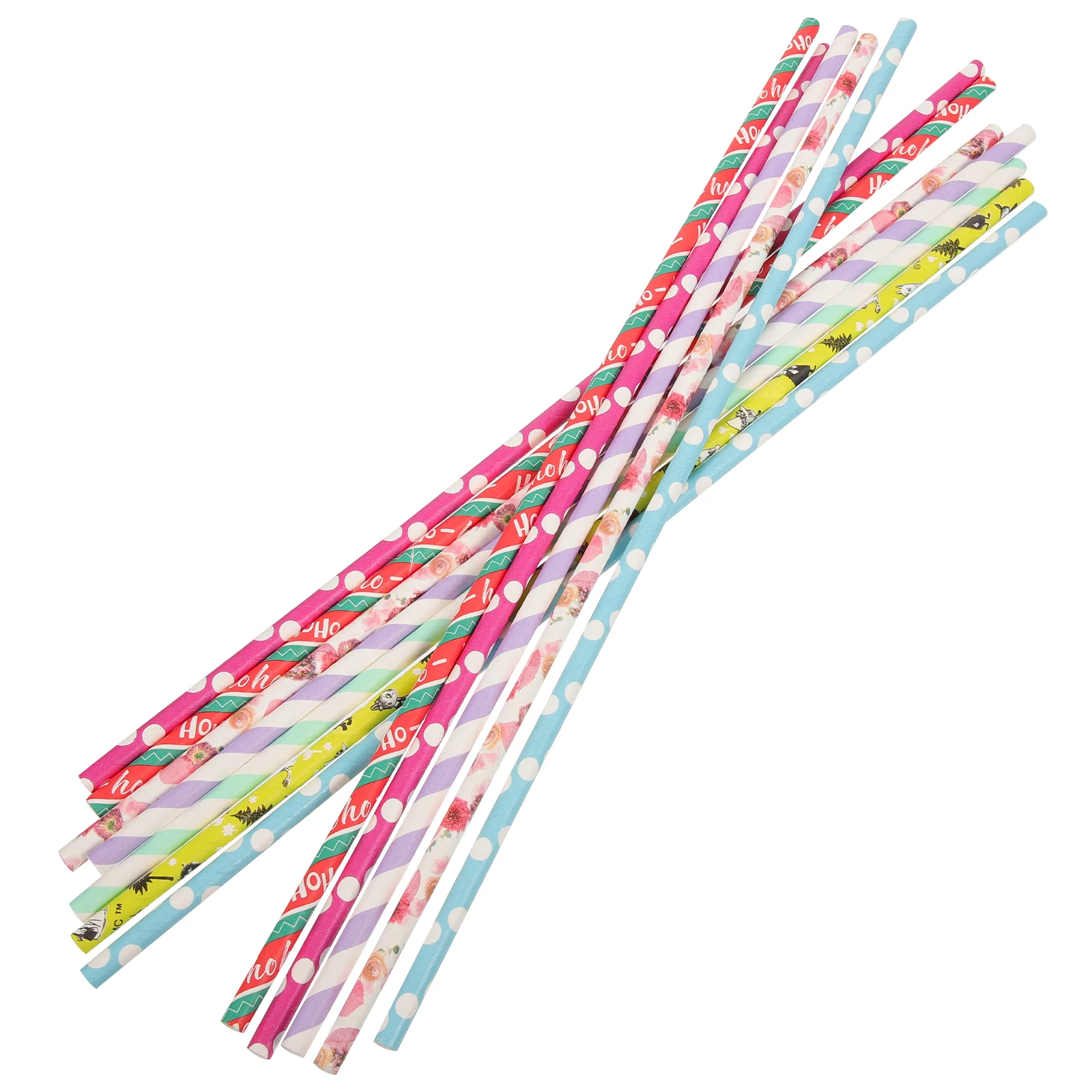

50 Pcs Cotton Candy Machine Marshmallow Stick Striped Straws Lollipop Sticks Paper Attachments
