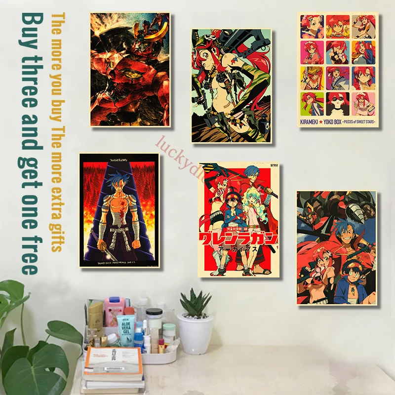 Плакат Tengen Toppa Gurren-Lagann luckydlongjie | AliExpress