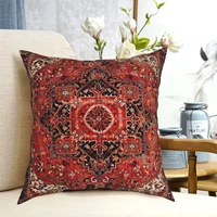 heriz antique vintage boho persian carpet square pillowcase polyester decorative for car cushion cover 4545 cm
