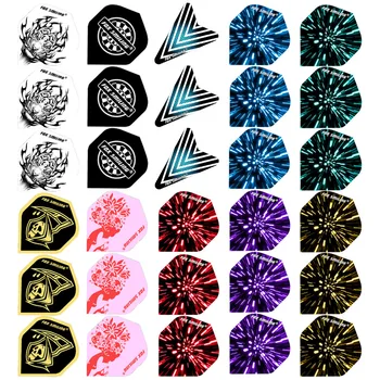 60/30 PCS Dart Flights Multiple Styles Colorful PET Darts Feather Leaves Dart Accessories Professional Dartboard Games 4