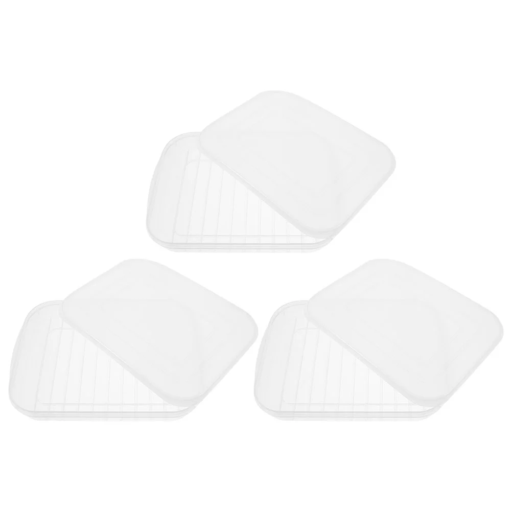 

3pcs Multi-functional Refrigerator Box Small Meat Storage Box Reusable Clear Meat Keeper