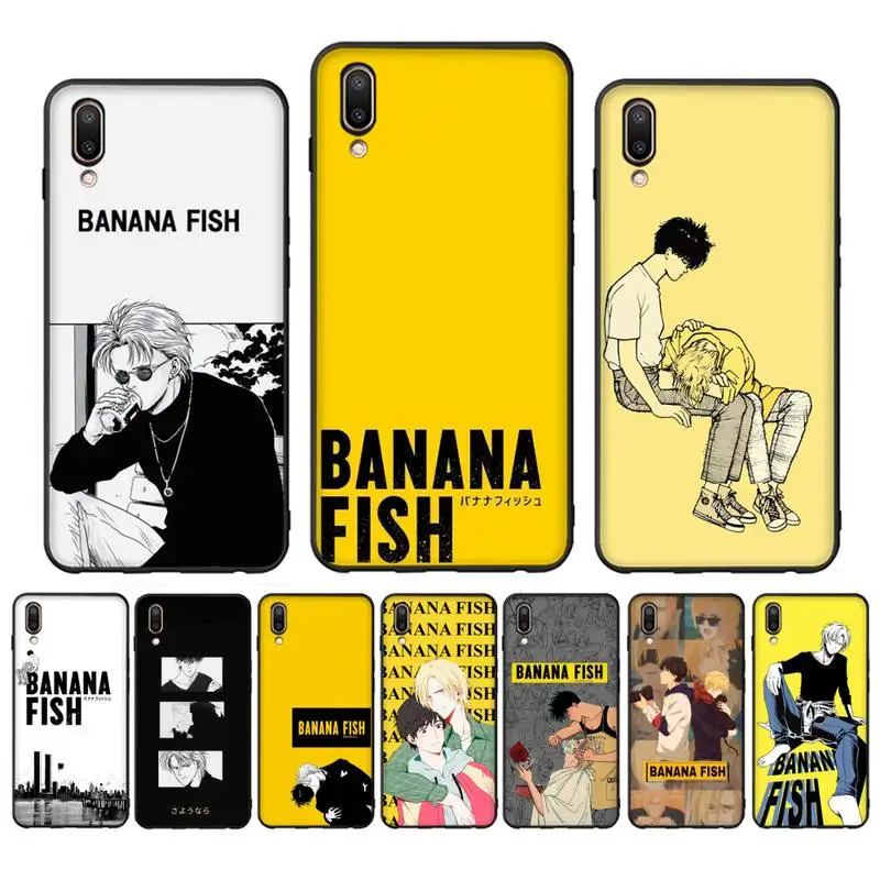 

Banana Fish Phone Case for Vivo Y91C Y11 17 19 17 67 81 Oppo A9 2020 Realme c3