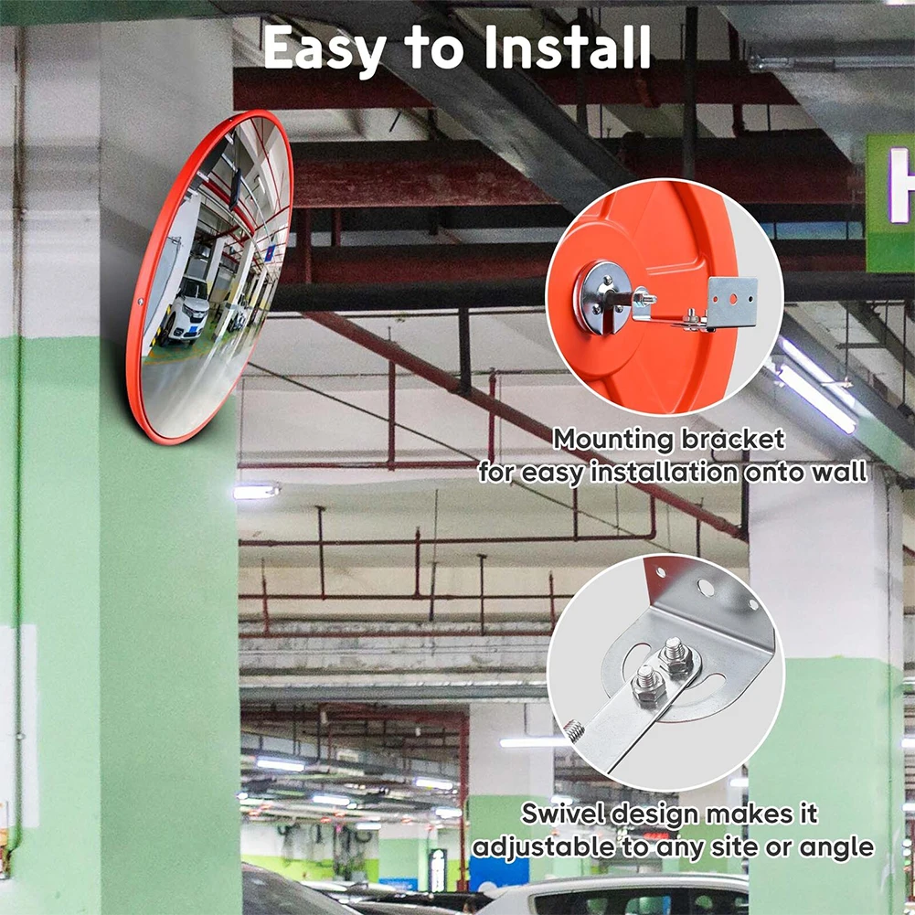 Совершенно новое выпуклое зеркало с широким углом 12 5/8 дюйма X 3 1/8 17 11/16 безопасное