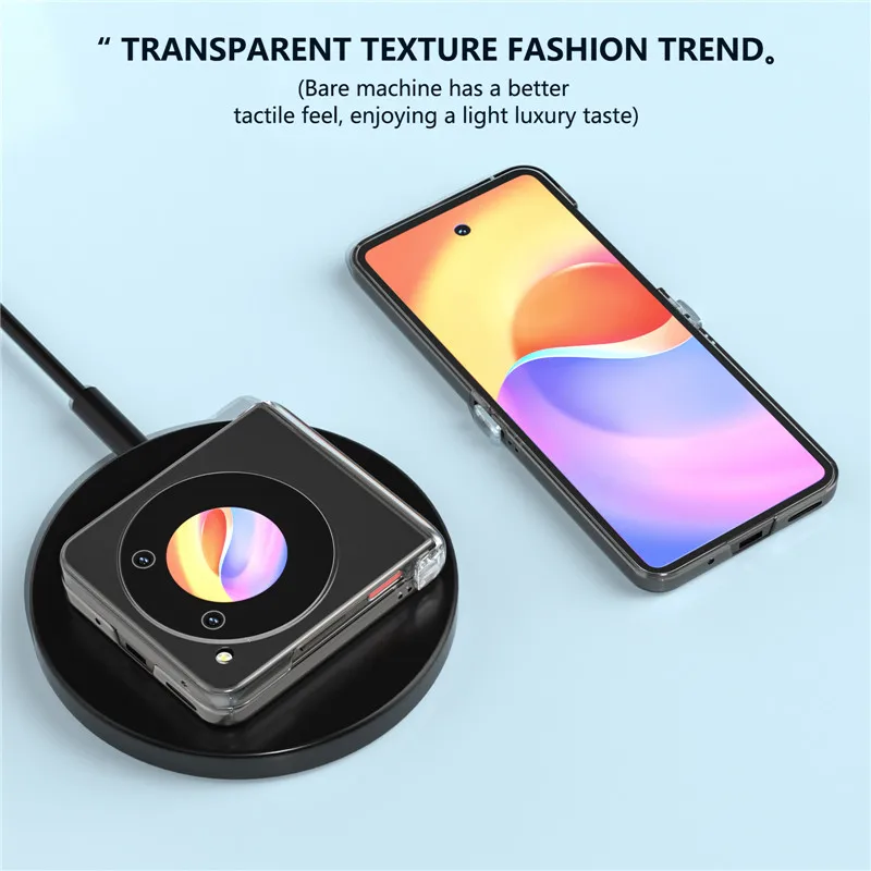 Простой модный деловой прозрачный складной жесткий чехол для телефона ZTE Libero Flip