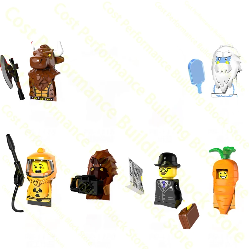 PG8087 строительные блоки Minotaur Yeti Bigfoot, фигурки аниме, Мультяшные мини-блоки, игрушки для мальчиков, рождественский подарок