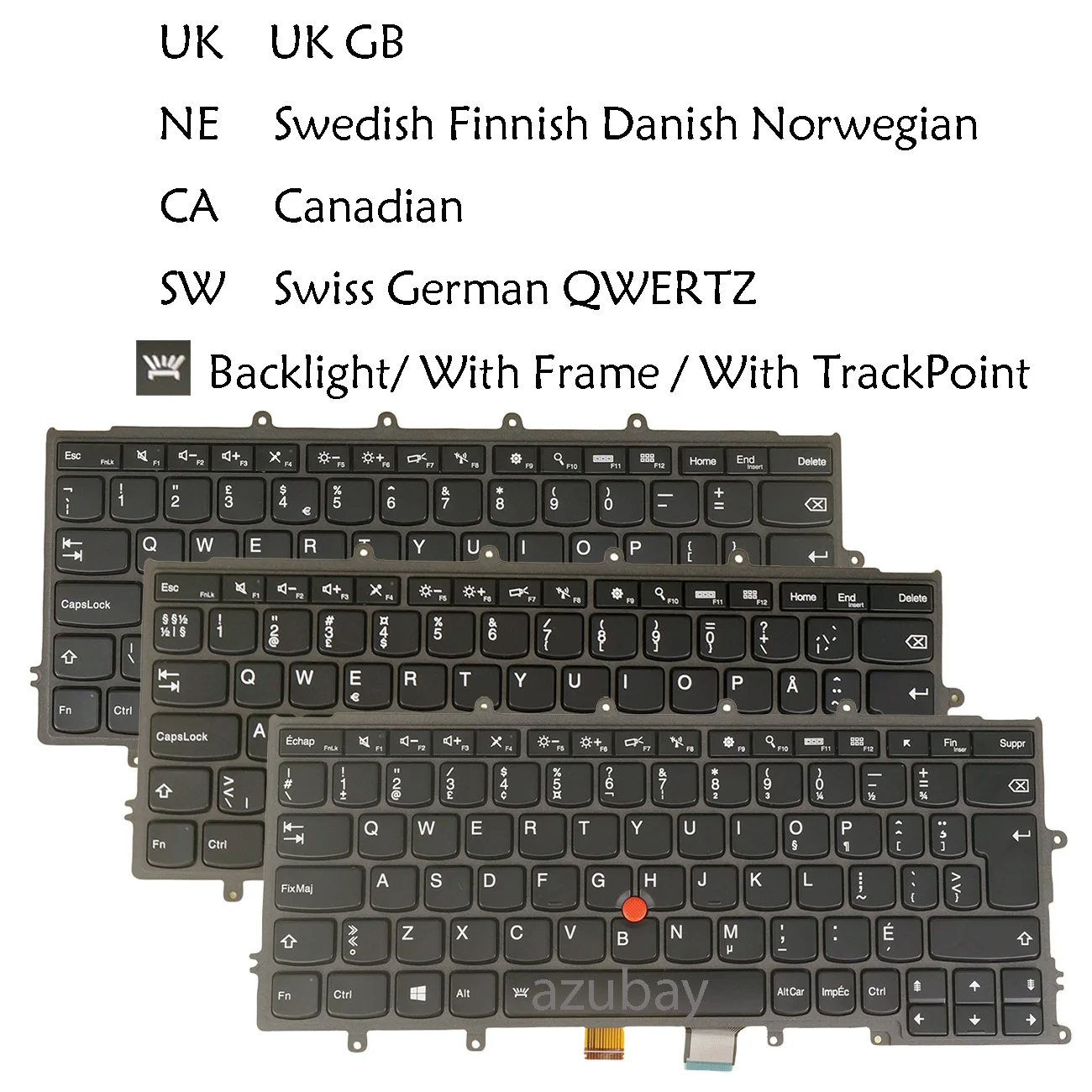 Клавиатура ноутбука с подсветкой для lenovo thinkpad x260 x270 (20HN 20HM 20K6 20K5) A275 20KC 20KD CS13XBL-84FC