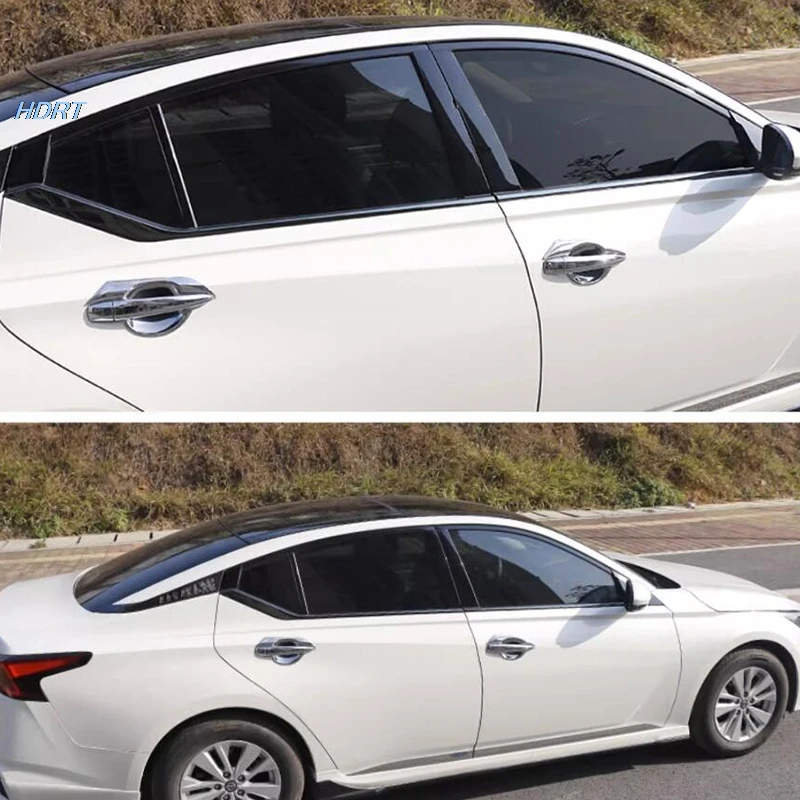 Подходит для Nissan Altima 2019 2020 2021 2022 2023 сталь глянцевая черная углеродистая отделка