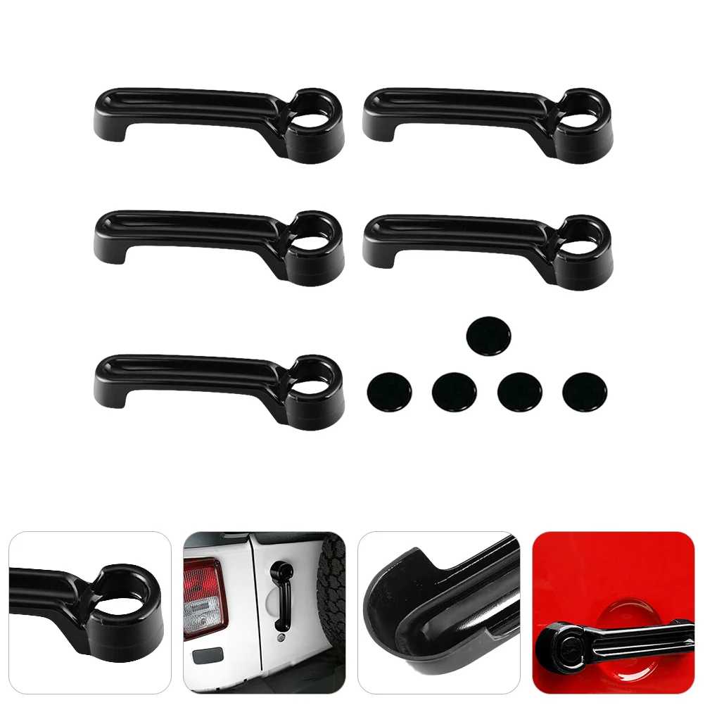 

5pcs Durable Exterior Side Door Handle Panel Cover Practical Decorative Trim