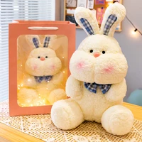creative soft charming cuddly rabbit plush toy bear and pig doll bed pillow home decoration holiday gifts for girls and children