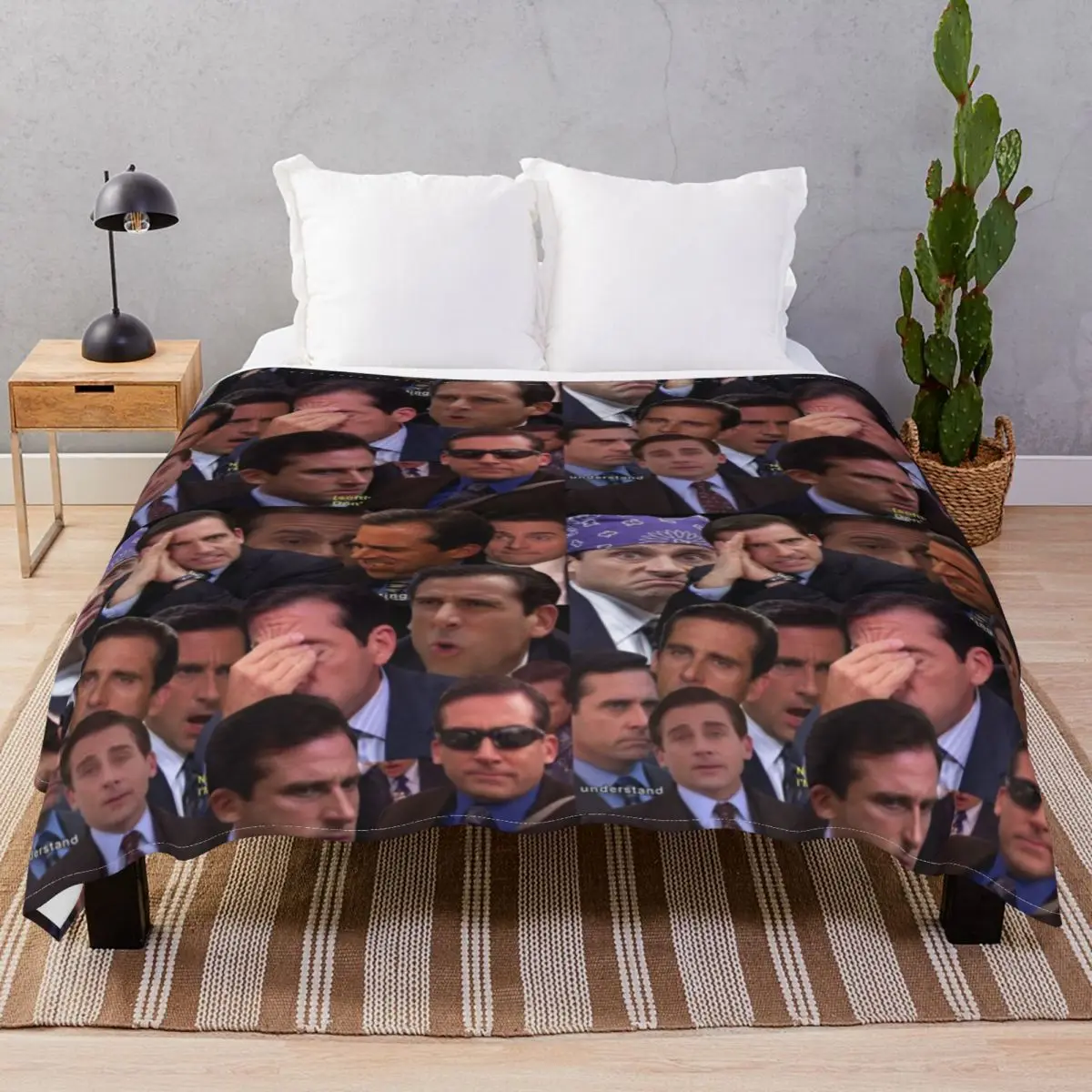 The Office Set Blanket Flannel Decoration Soft Throw Blankets for Bedding Home Couch Camp Office