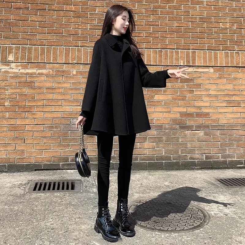 

2023Casual tweed coat, autumn/winter new short fashion style top,Double-sided cashmere coat for women,slim and slim,high-end woo