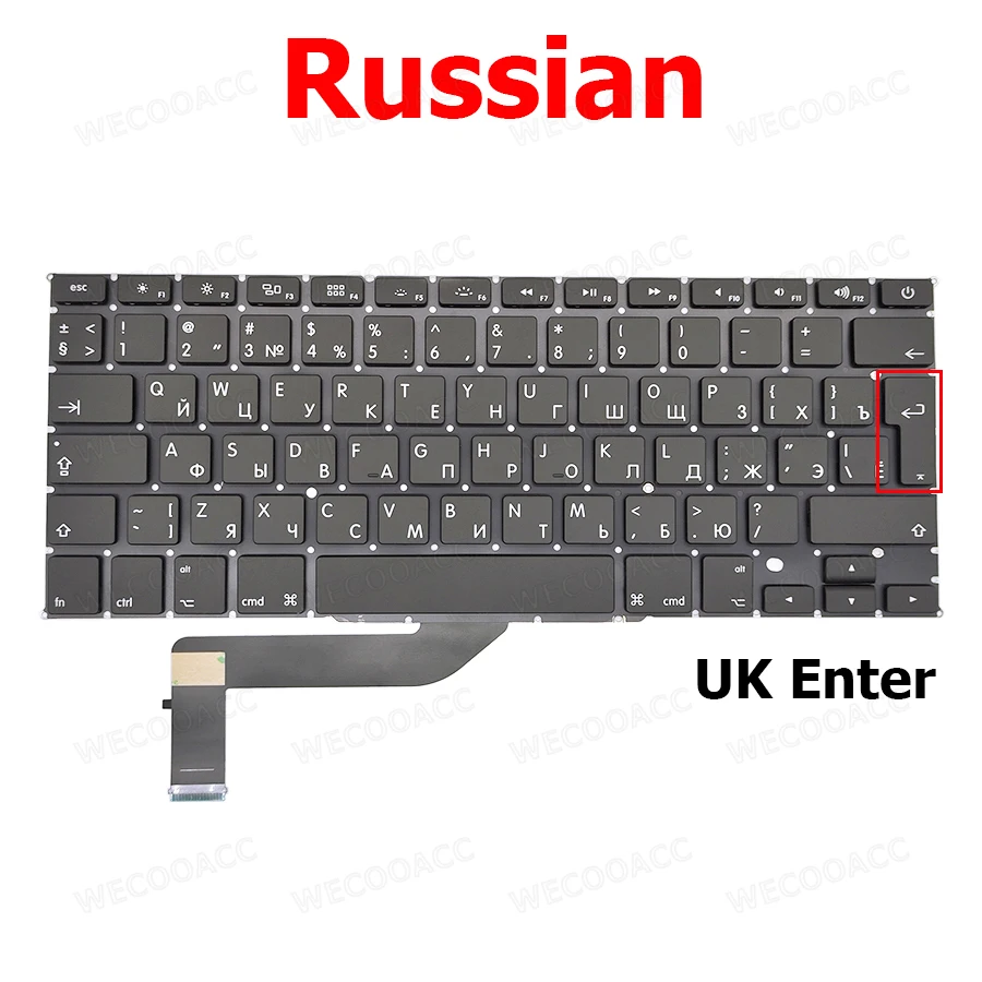 Новая сменная клавиатура для Macbook Pro Retina 15 дюймов английская американская